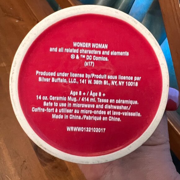 Wonder Woman Ceramic Mug 14oz - Embrace Your Inner Superhero With Every Sip silv - Picture 5 of 7